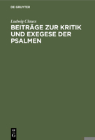 Beiträge zur Kritik und Exegese der Psalmen. 1179852036 Book Cover
