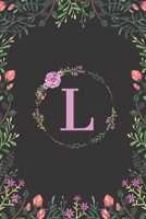 Floral Monogram Letter l Journal: Lined 6x9 inch Soft Cover Notebook 1711248312 Book Cover