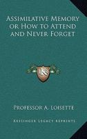 Assimilative Memory 1596056355 Book Cover