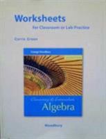 Worksheets for Classroom or Lab Practice for Elementary and Intermediate Algebra 0321523210 Book Cover