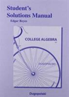 Student's Solutions Manual for College Algebra 0321655346 Book Cover