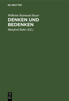 Denken und Bedenken 3112612590 Book Cover