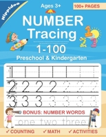 Number Tracing book for Preschoolers: Preschool Numbers Tracing Math Practice Workbook: Math Activity Book for Pre K, Kindergarten and Kids Ages 3-5 (Pre K Workbooks) 1692814761 Book Cover