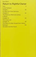 Eva Olthof: Return to Rightful Owner 9491677314 Book Cover