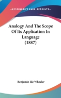 Analogy and the Scope of Its Application in Language 1022777491 Book Cover