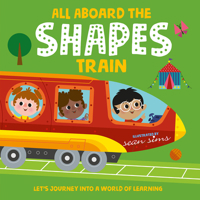 All Aboard the Shapes Train 1382082134 Book Cover