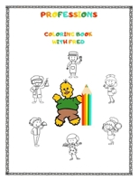 Coloring Book with Fred - Professions: Perfect Gift for Kids(Pages 51, 8,5"x11", Glossy Cover) B08BVWTG76 Book Cover