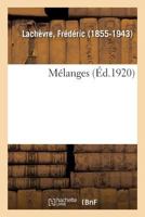 Mélanges 2019315149 Book Cover