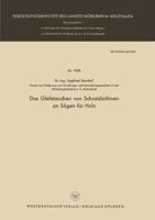 Das Gleitstauchen Von Schneidzahnen an Sagen Fur Holz 3663033589 Book Cover