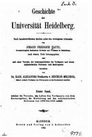 Geschichte Der Universitat Heidelberg 3742851780 Book Cover