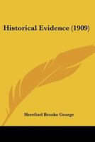 Historical Evidence 116659470X Book Cover
