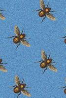 Blue Glitter Effect Honeybee Notebook: SKETCH AND WRITE - 6 x 9 with 110 pages. Birthday gift idea for friend, sister, daughter, niece, colleague 1079129839 Book Cover