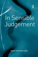 In Sensible Judgement 1138488569 Book Cover