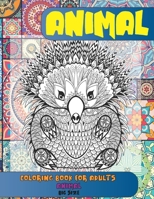 Coloring Book for Adults Big size - Animal B09CCC7N5R Book Cover