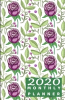 2020 Monthly Planner: Pretty Purple Rose Flowers - Small Pocket Calendar 5.06 x 7.81 1654725862 Book Cover