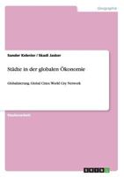 Stadte in Der Globalen Okonomie 3656490473 Book Cover