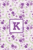 K: Initial Monogram Letter K College Ruled Notebook. Personalized Medium Lined Journal & Diary for Writing & Note Taking for Girls, Boys, Men and Women 1672876699 Book Cover