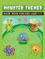 monster themed maze book for kids ages 4-8: Fun Maze Puzzle book with solution B08RR9SFTV Book Cover