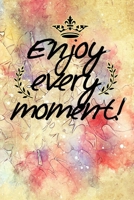 enjoy every moment motivational quote on pretty colorful scrapbook cover for new year: 2020 Planner Jan 1 to Dec 31 Weekly & Monthly Coordinator + Calendar Views Inspirational Quotes for gift 1676434194 Book Cover