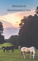 Mileage & Maintenance Log: Horse Theme 1099128358 Book Cover