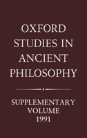 Oxford Studies in Ancient Philosophy: Supplementary Volume 1991: Aristotle and the Later Tradition 0198239653 Book Cover