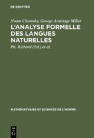 L'Analyse Formelle Des Langues Naturelles: (Introduction to the Formal Analysis of Natural Languages) 3111173461 Book Cover