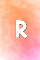 R: Initial R Notebook for Womens and Girls, Pink Purple 6 x 9 120 pages 1670456323 Book Cover