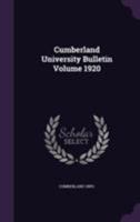 Cumberland University Bulletin Volume 1920 1173249176 Book Cover