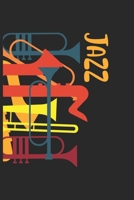 Jazz: Blasinstrument Jazz Musiker Trompete Musikliebhaber Notizbuch liniert DIN A5 - 120 Seiten für Notizen, Zeichnungen, Formeln | Organizer Schreibheft Planer Tagebuch 1674159633 Book Cover