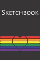 Sketchbook: Heart Sketchbook; Rainbow Sketchbook; Gay Sketchbook; Drawing Book; 6x9inch Sketchbook with 108-pages 1691673412 Book Cover