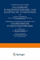 Vorlesungen Uber Allgemeine Funktionentheorie Und Elliptische Funktionen: Geometrische Funktionentheorie 1015806368 Book Cover