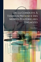 De La Conduite À Tenir En Présence Des Mento-Postérieures Engagées 114906675X Book Cover