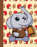 Notebook: Record Football Games Tactics Kawaii Sporty Elephant Game Player Logbook Wide Ruled Journal Notebook Diary Notes 169589149X Book Cover