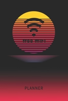 Planner: Flamingos 2 Year Weekly Planning Organizer 2020 - 2021 Retro Vintage Vaporwave Sunset Cover January 20 - December 21 Writing Notebook Productive Datebook Calendar Schedule Plan Days, Set Goal 1702347001 Book Cover