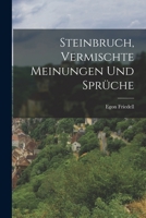 Steinbruch, Vermischte Meinungen Und Sprüche 1016981325 Book Cover