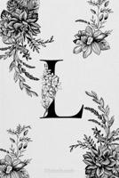 Monogram Initial Letter L with Enchanted Florals: Lined Journal, 110 Pages, 6 x 9, Soft Cover, Matte Finish 1660614090 Book Cover