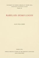 Rabelais, homo logos (North Carolina studies in the Romance languages and literatures) 0807892084 Book Cover