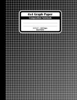 4x4 Graph Paper Composition Notebook: Square Grid or Quad Ruled Paper. Large Size Notebook With 120 Sheets, Black Shades Squares Cover. 1710094982 Book Cover