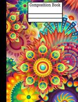 Floral Abstract Composition Notebook - College Ruled: 7.44 x 9.69 - 101 Sheets / 202 Pages 1986027686 Book Cover