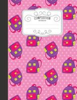 Composition Notebook: Cute Wide Ruled Comp Books for School - Pink Schoolbag Pattern 1797835815 Book Cover