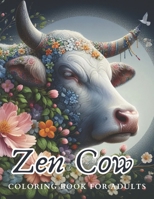 Zen Cow Coloring Book for Adults: A Relaxation and Stress Relief Coloring Book with Amazing Animals in Flowers for Mindful People,Meditation and Inner Peace B0CVXWVP7D Book Cover