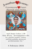 Injil Santo Lukas 1: 38 Kata Maria: "Sesungguhnya aku ini adalah hamba Tuhan; jadilah padaku menurut perkataanmu itu." B0GM28DLSB Book Cover