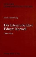 Der Literaturkritiker Eduard Korrodi (1885-1955) 3261041048 Book Cover