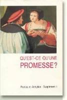 Qu'est-Ce Qu'une Promesse? 8772883987 Book Cover
