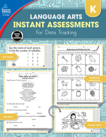 Instant Assessments for Data Tracking, Grade K: Language Arts 1483836150 Book Cover