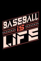 Baseball is Life: Graph Paper 5x5 Notebook for People who love their Sports and Hobbies 1073820998 Book Cover