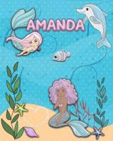 Handwriting Practice 120 Page Mermaid Pals Book Amanda: Primary Grades Handwriting Book K-2 1071127012 Book Cover