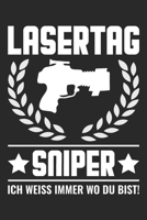 Lasertag Sniper Ich Wei� Immer Wo Du Bist!: Din A5 Kariertes Heft (Kariert) Mit Karos F�r Lasertagspieler Notizbuch Tagebuch Planer Lasertag Notiz Buch Geschenk Lasertagger Laser Tag Notebook 1678643068 Book Cover