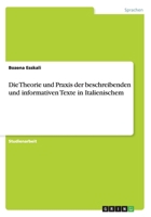 Die Theorie und Praxis der beschreibenden und informativen Texte im Italienischen 365658527X Book Cover