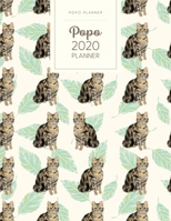 Popo 2020 Planner: Monthly Weekly Daily - Dated With Todo Notes - American Shorthair Brown Tabby 1706349262 Book Cover